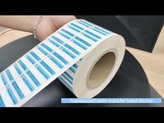 85um 1.5mil مات سليور Semi Transfer Tamper Proof Label Sticker با بقاياي کم