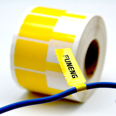 Custom Industrial Cable Labels Waterproof UV Resistant Vinyl